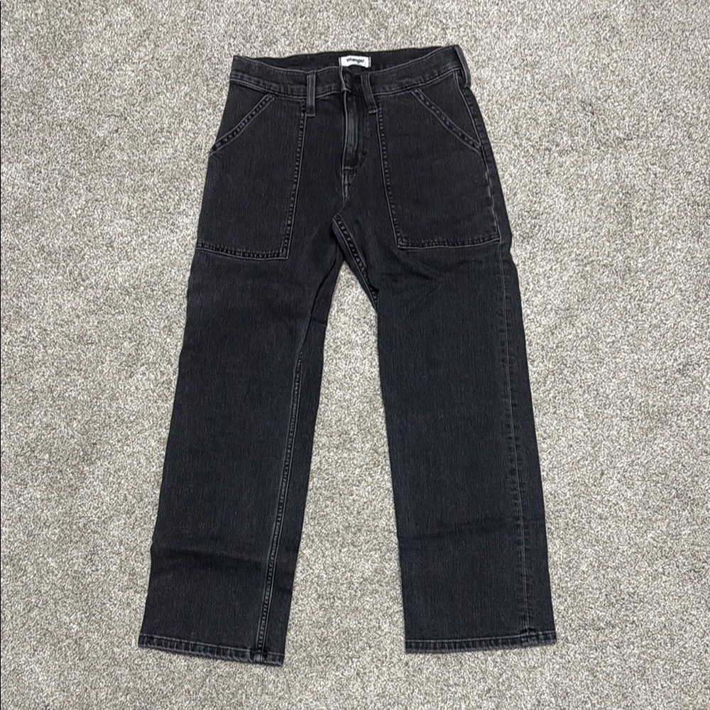 Wrangler Black High Rise Jeans Straight-Leg